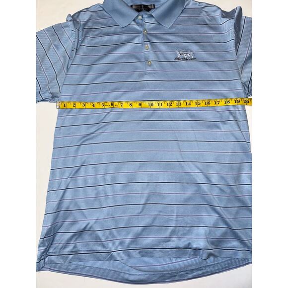 Nike Golf Tiger Woods Light Blue Polo Mens Size Large Chest Logo - Picture 3 of 7